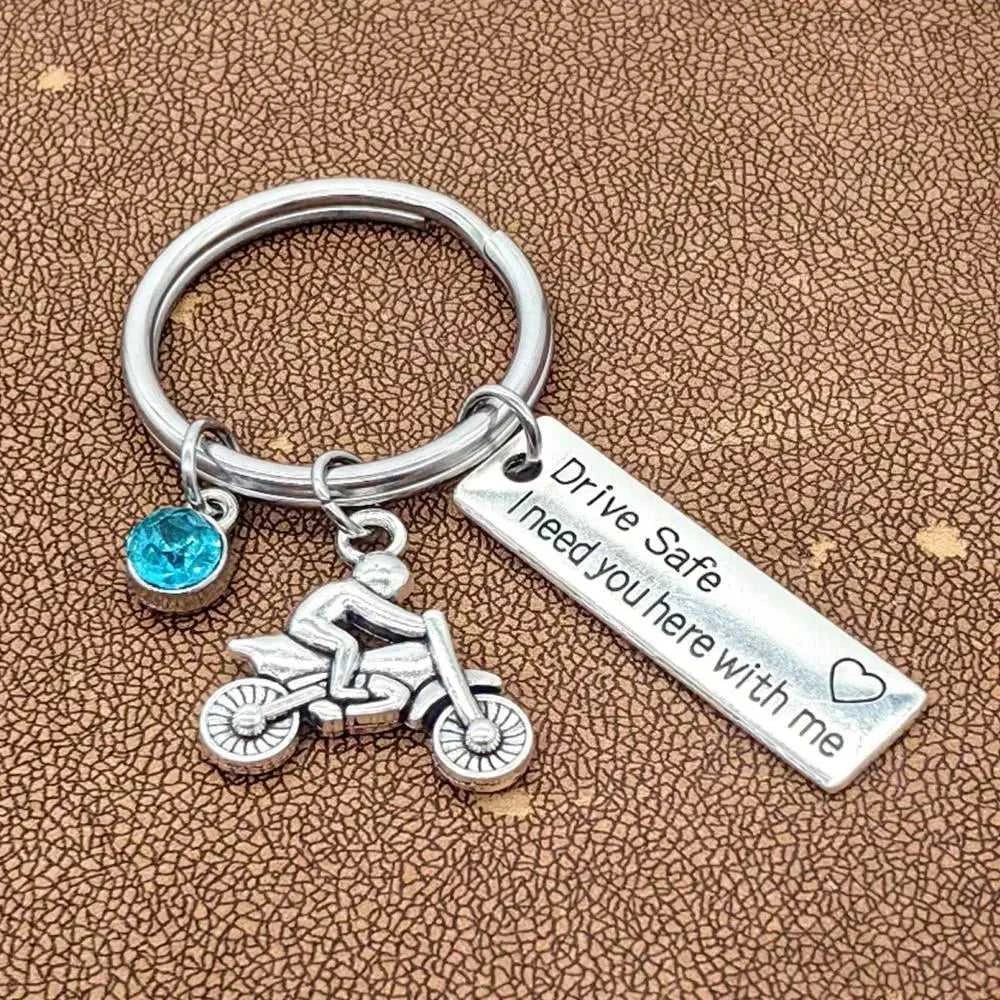 1Pc Motorcycle Birthstone Keychains,Drive Safe Keyring,Biker Gifts For Husband Son Family Friend,Gift For Valentine's Day The jack market .AU The jack market .AU Jewellery & Chains $ 47 14:29#Blue