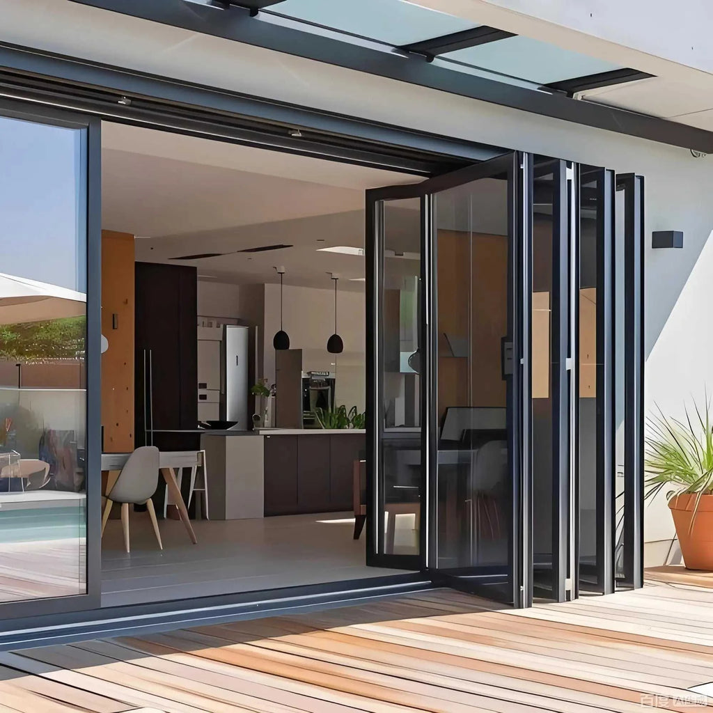 Sixinalu Folding Door Thermal Break Aluminum Profile Alloy Frame Sliding Accordion Door Custom Double-glazed Tempered Glass The jack market .AU The jack market .AU Home $ 3465 14:200001951#9Sq.m.