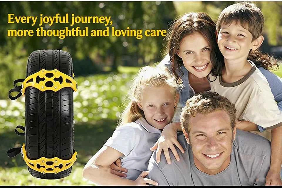 Car Snow Chains Universal Easy Install Tire Anti-Slip Chains for SUV Sedan Ice Snow Muddy Road Durable Emergency Traction Chains