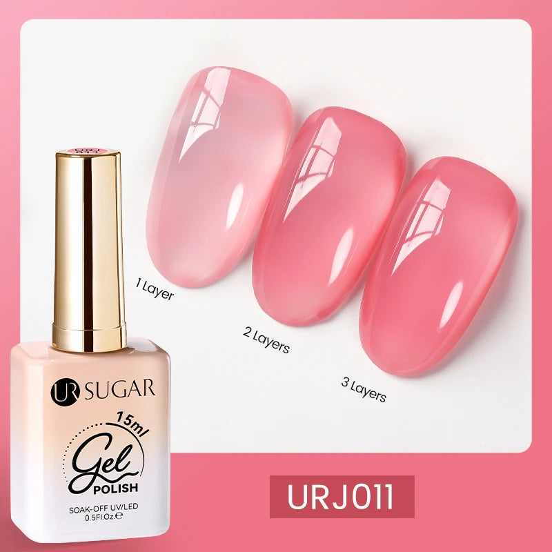 UR SUGAR 15ml  Autumn Winter Red Cat Magnetic Gel Nail Polish White Dopamine Nail Sparkling Glitter Soak Off UV LED for Manicure