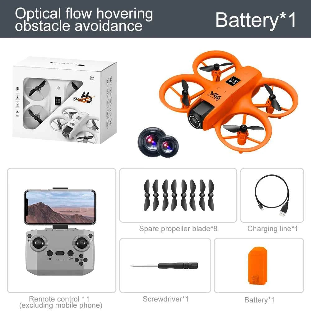 V66 Mini Drone 4K Profesional Dual Camera Headless Mode Obstacle Avoidance WiFi FPV Dron 360° Flip RC Quadcopter Toys for Kids The jack market .AU The jack market .AU Drones $ 85 14:10#Grayish White