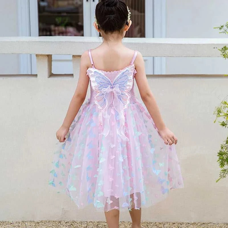 Girls Summer Elegant Dress With Large 3D Butterfly Wings Gauze Princess Dress Bow Kids Sleeveless Birthday Party Evening Dresses The jack market .AU The jack market .AU Mum & Kids: Essential Products for Every Family $ 46 14:496#dress Led lights;200000463:200004192#8T