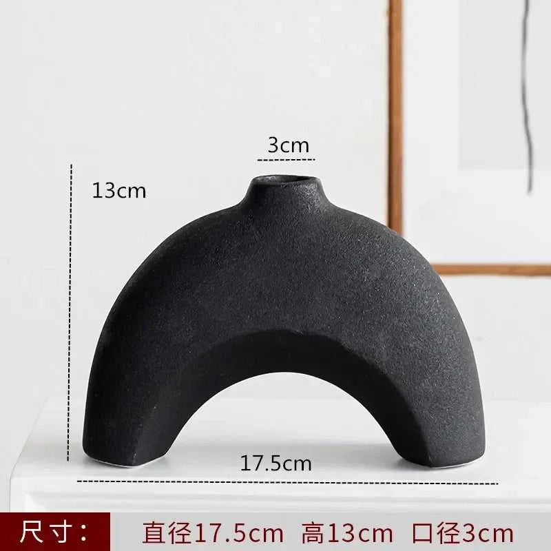 Nordic Decoration Home Flower Vase Black and White Art Ceramic Vase Minimalism Dried Flower Arrangement Accessories B&B Ornament The jack market .AU The jack market .AU Home $ 51 14:200006155#1pcs