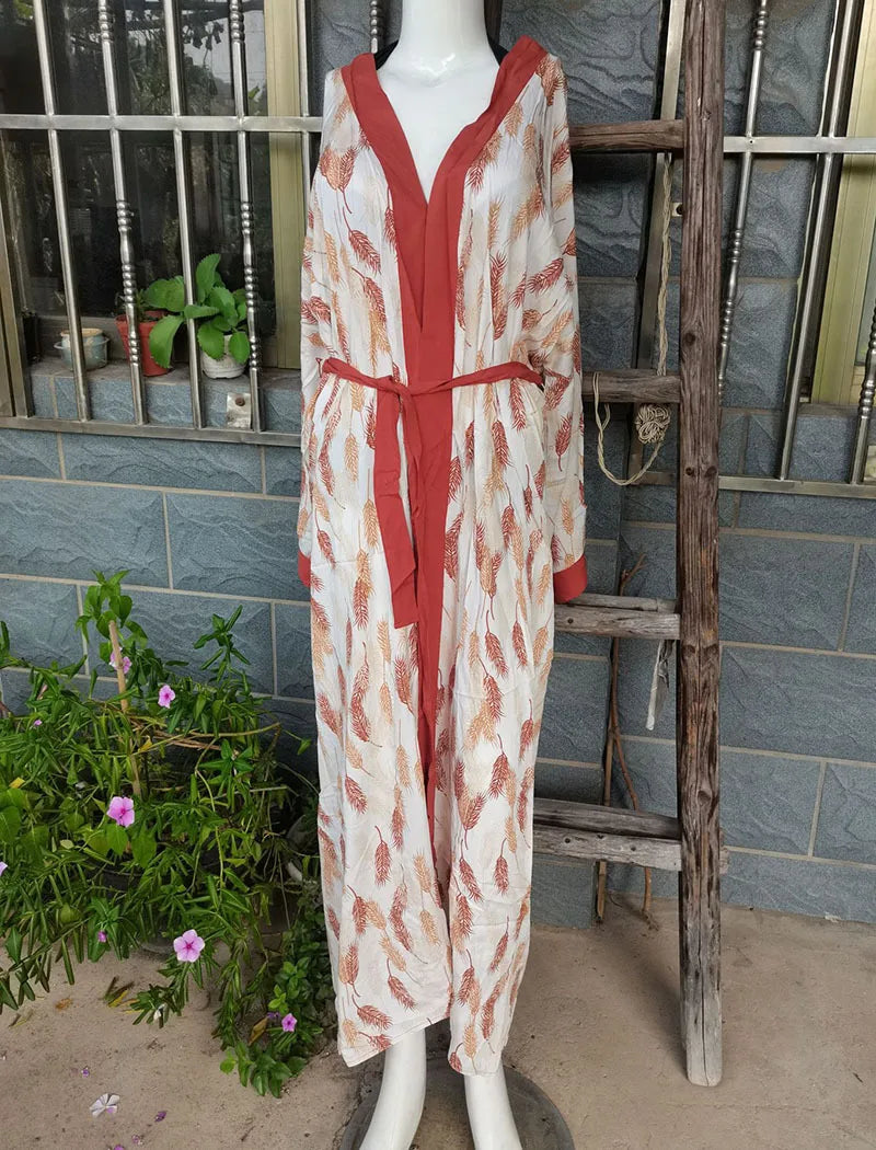 2026 Women's Kaftan Beach Cover-Up Dress - Stylish Long Tunic for Summer Bikinis & Beachwear