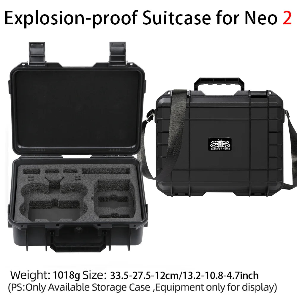 Explosion Proof Case For DJI NEO 2 Large Capacity Portable Waterproof Box Hard Shell Bag For DJI NEO 2 RC-N3 Accessories