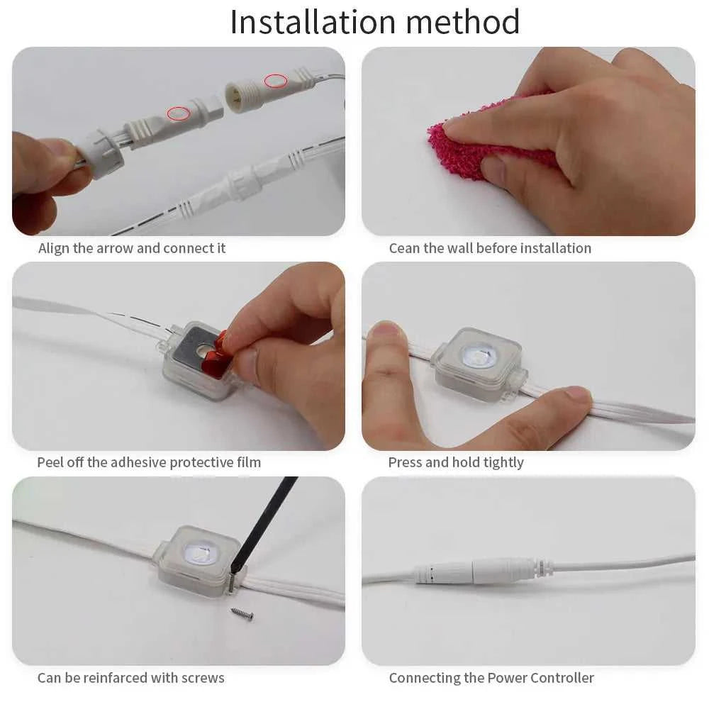 5054 16703IC(WS2811 WS2812B) Outdoor Eaves LED Light String Kit 2.4G BEL+WIFI Controller Work With Alexa Google Home Assistant The jack market .AU The jack market .AU Home $ 224 136:9131281595#Eaves LED Light;14:233220333#UK Plug;380:42061083#45m