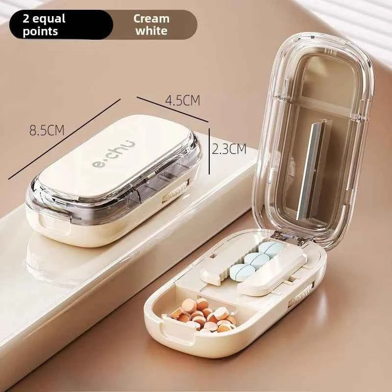 3in1 Medicine Cutter Precise Cutting Into Half / Third / Quarter Drug Divider Organizer Portable Tablet Splitting Pills Splitter