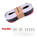 2.5M Car Front Bumper Lip Protector Carbon Fiber Rubber Splitter Chin Spoiler Side Skirt Rubber Anti Scratch Protector Body Kit
