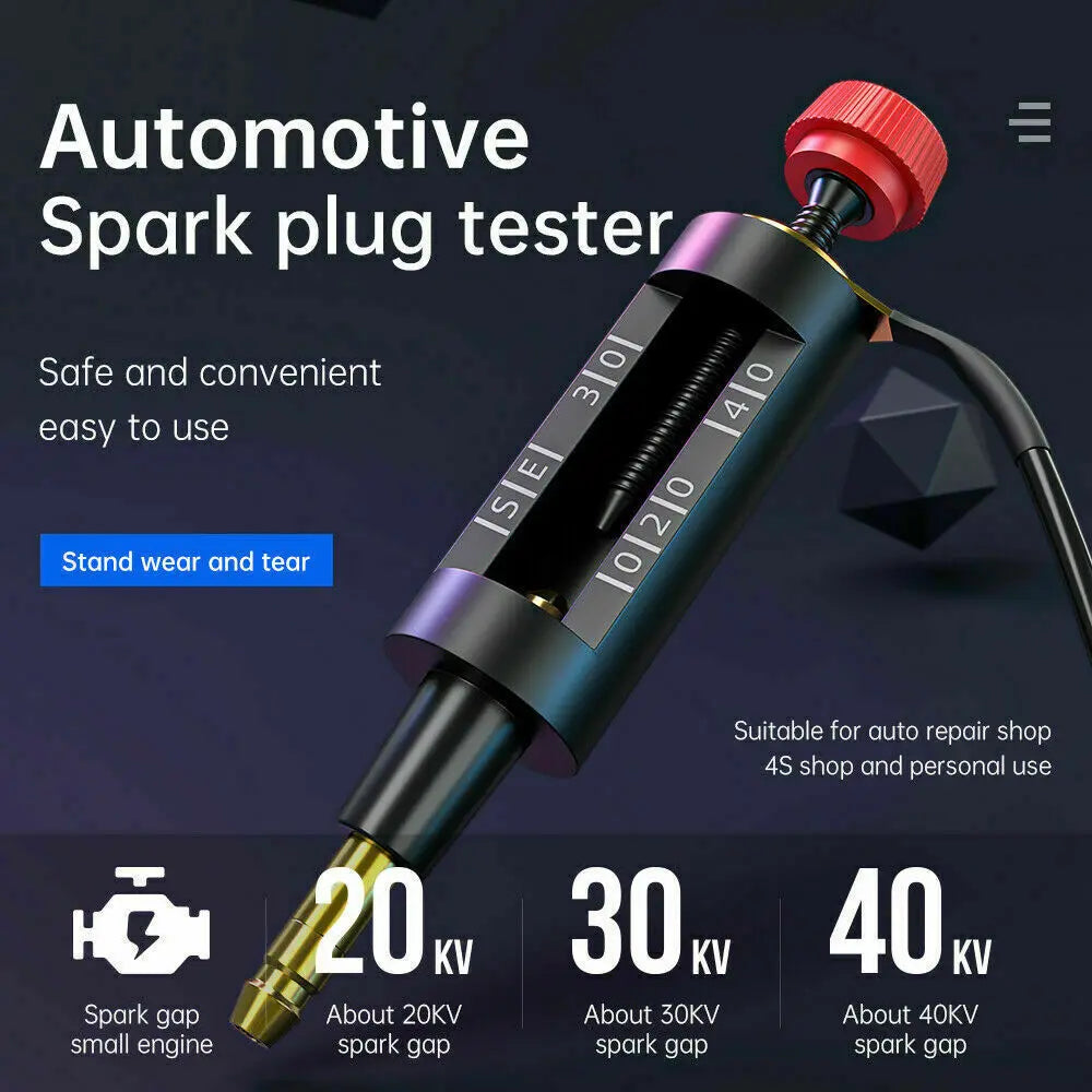 Spark Plug Tester Tool Adjustable Ignition Coil Diagnostic Kit for Car Motorcycle Engine Testing Automotive Repair Tool Set