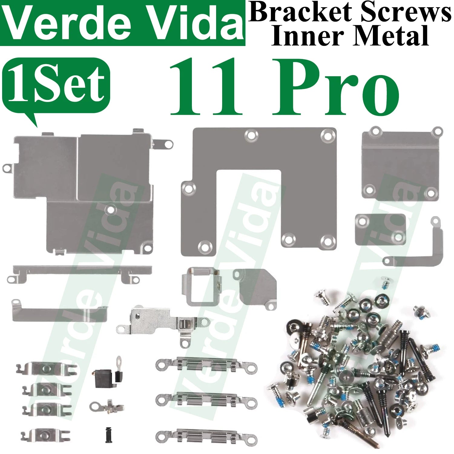 iFixit Metal Bracket Shield Plate Set for iPhone X/XS/XR/11/12/13 Pro Max - Full Inside Screws Replacement