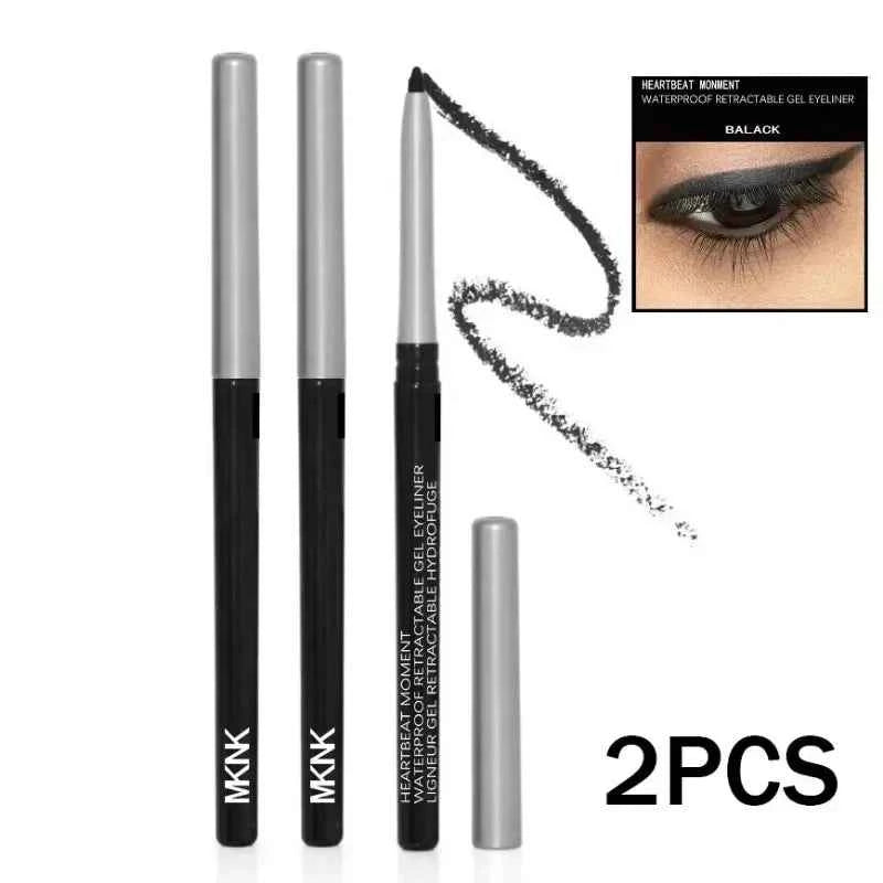 Strong Black Long-lasting Waterproof Gel Eyeliner Pencil Smooth Quick-drying Easy Color Glue Eyeliner Pen Eye Makeup Cosmetics