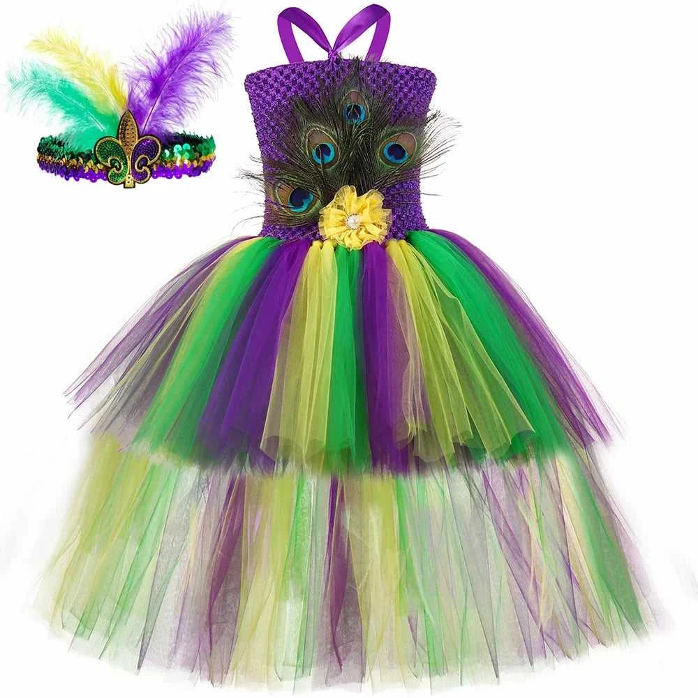 Girls Peacock Costume Kids High Low Flower Feathers Tulle Princess Tutu Dress Girls Halloween Mardi Gras Pageant Party Dresses The jack market .AU The jack market .AU Mum & Kids: Essential Products for Every Family $ 44 14:200003699#Dress and headband;200000463:200661896