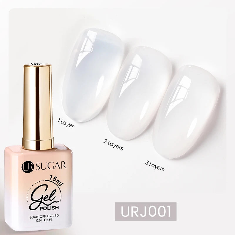 UR SUGAR 15ml  Autumn Winter Red Cat Magnetic Gel Nail Polish White Dopamine Nail Sparkling Glitter Soak Off UV LED for Manicure