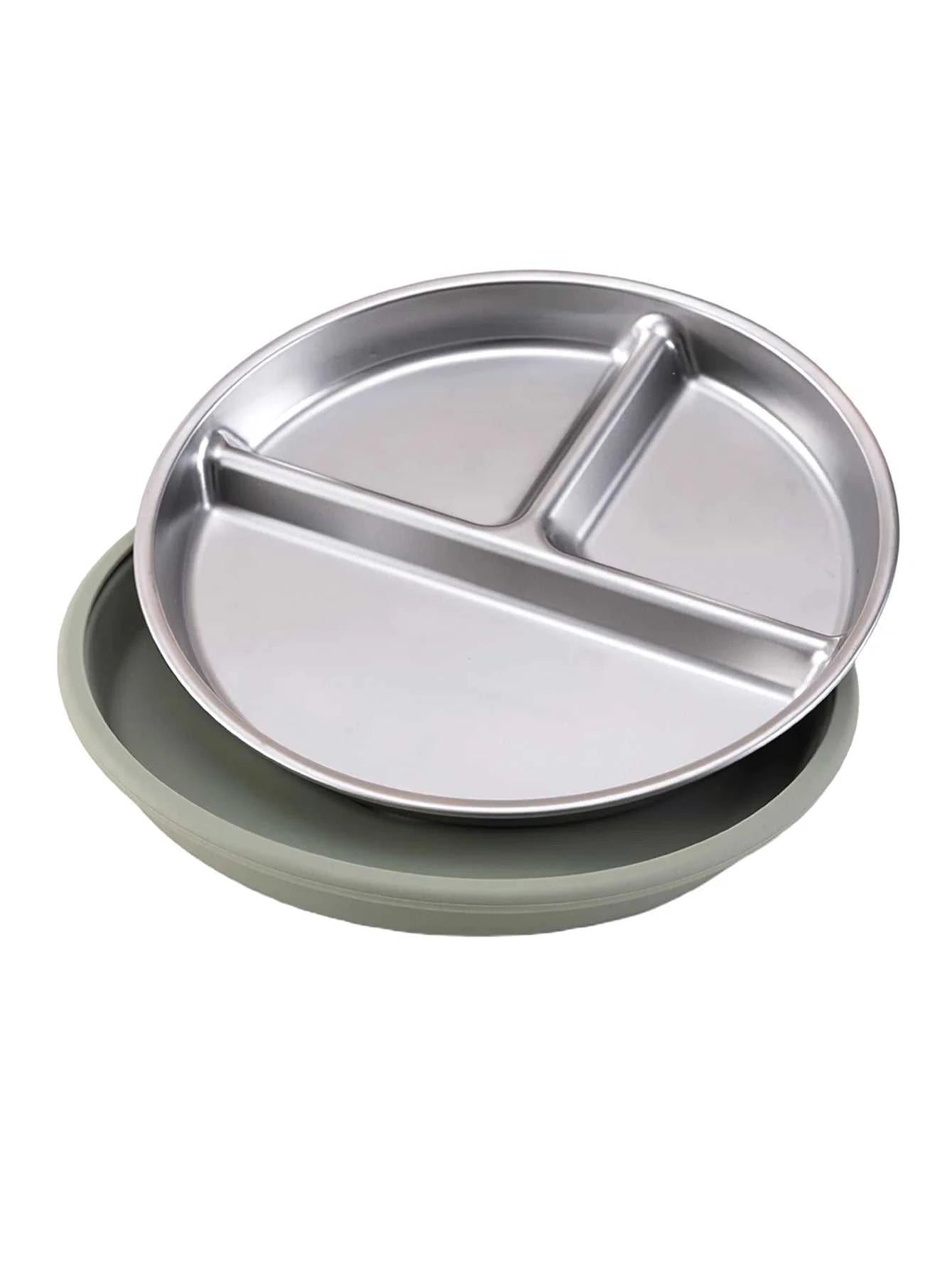 Color Kids 1PCS Stainless Steel Plate Detachable Suction Dishes Baby Feeding Sucker Bowl Food Grade Silicone Food Tray Tableware The jack market .AU The jack market .AU Mum & Kids: Essential Products for Every Family $ 29 14:496#55-sage