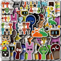 50Pcs Game  Incredibox Sprunki Stickers Music Sprunki DIY Stickers Scrapbooking Phone Luggage Skateboard Waterproof Decals