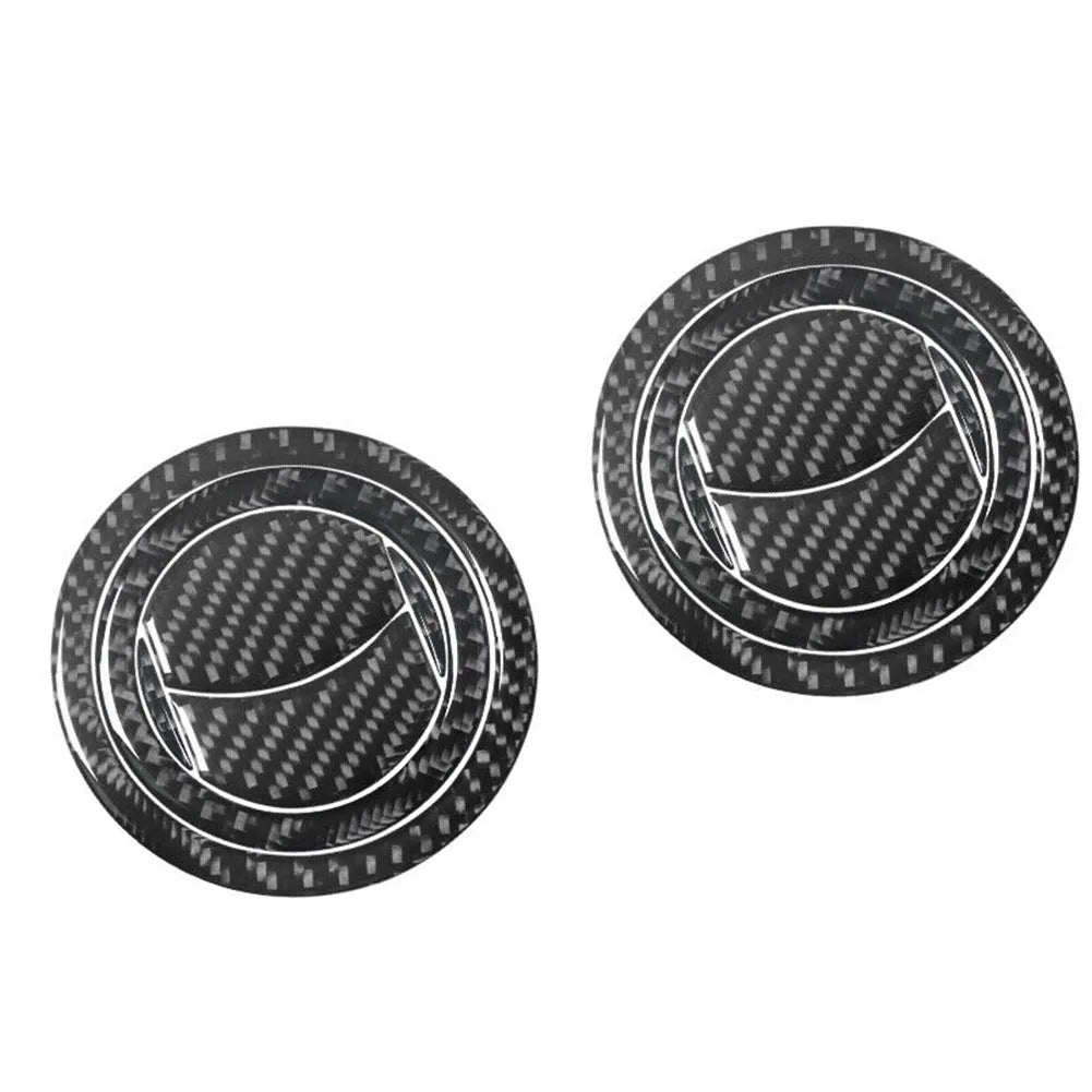12pcs car Side Air Vent Cover Trim For Ford for Fiesta 2011-2015 Carbon Fiber Interior Side Air Vent Cover Trim car Accessories