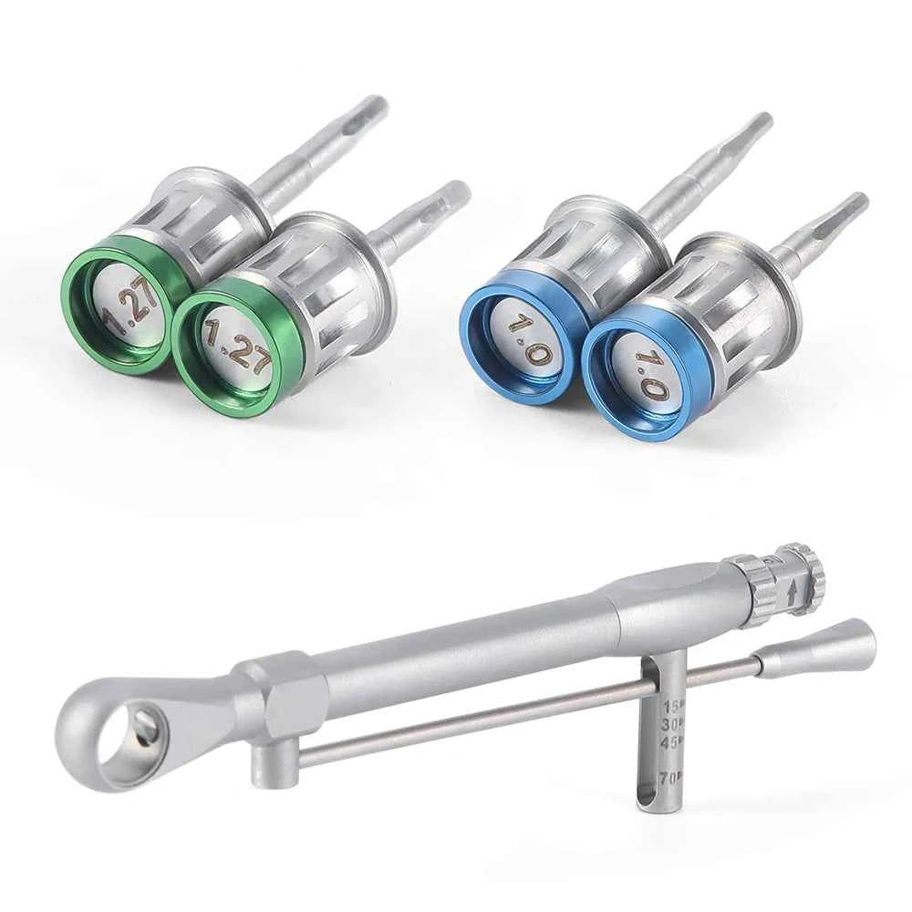 AZDENT Dental Implant Torque Wrench Kit - 16 Precision Drivers & 1 Autoclavable Wrench for Seamless Dental Procedures