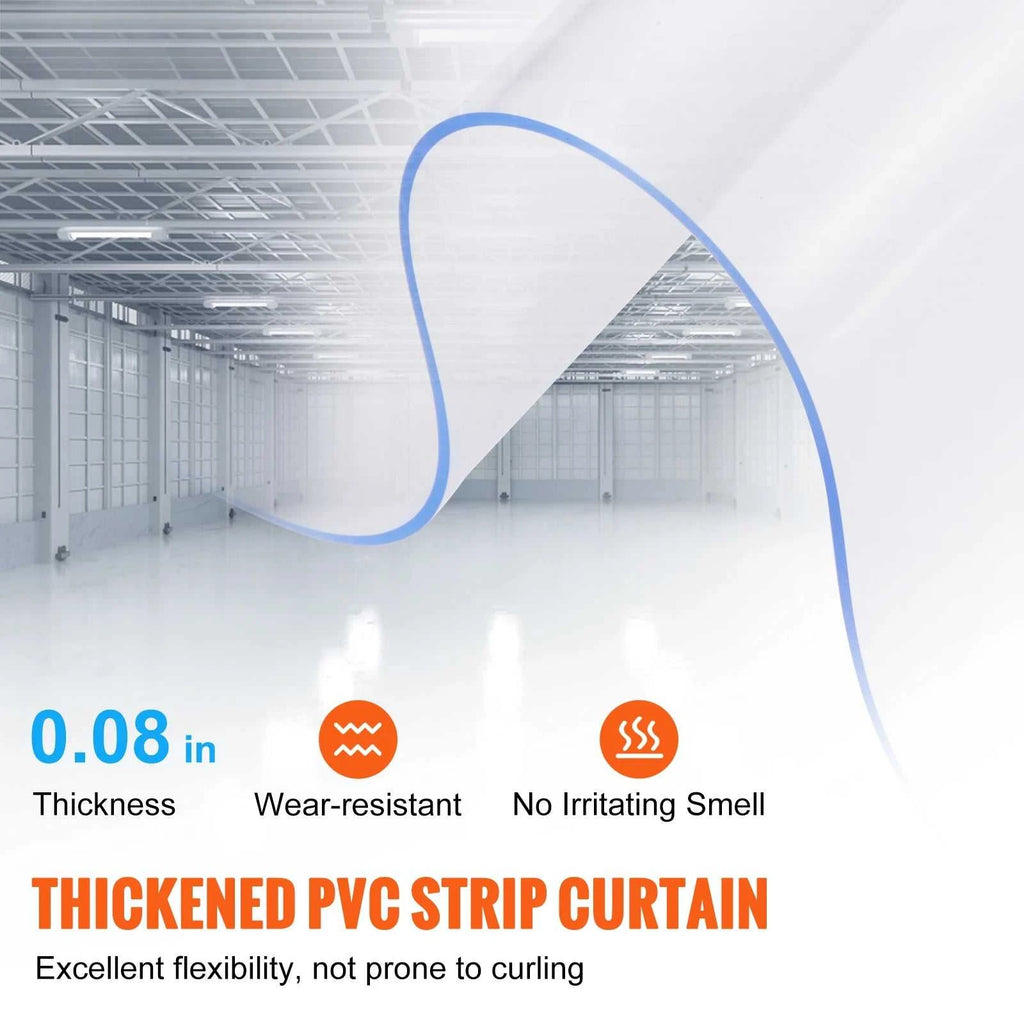 SucceBuy PVC Clear Strip Curtain 84" x 38"/48"/60" Plastic Windproof Door Freezer Curtain Hanging Strips for Warehouse Home The jack market .AU The jack market .AU Home $ 109 14:200002130#38x84in;200007763:201336105