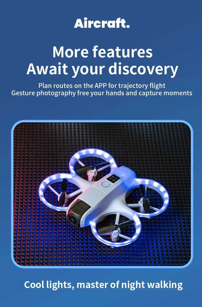 New H135 Mini Drone WIFI FPV Hover Professional 4K Camera Pocket Coloful Lights Dron Rc Plane Foldable Quadcopter RC Toys Gifts The jack market .AU The jack market .AU Drones $ 78 14:29#H135