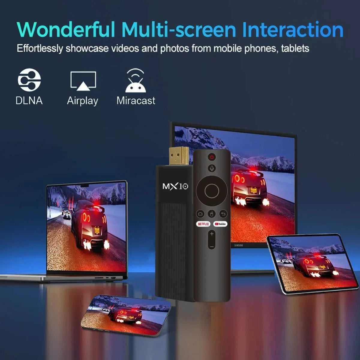 Ultra HD 4K Android TV Stick MX10-F3 Stick Mini Home TV Stick H313 Quad Core Support 2.4/5G Dual Wifi 2GB RAM 16GB ROM The jack market .AU The jack market .AU Home $ 83 14:193