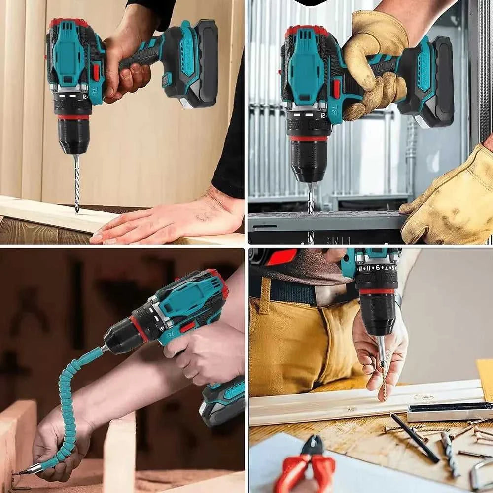 10mm Brushless Electric Impact Drill Driver 2-Speed Cordless Power Tool for Home DIY Construction 18V Battery Not Included The jack market .AU The jack market .AU Home $ 84 14:771#No battery