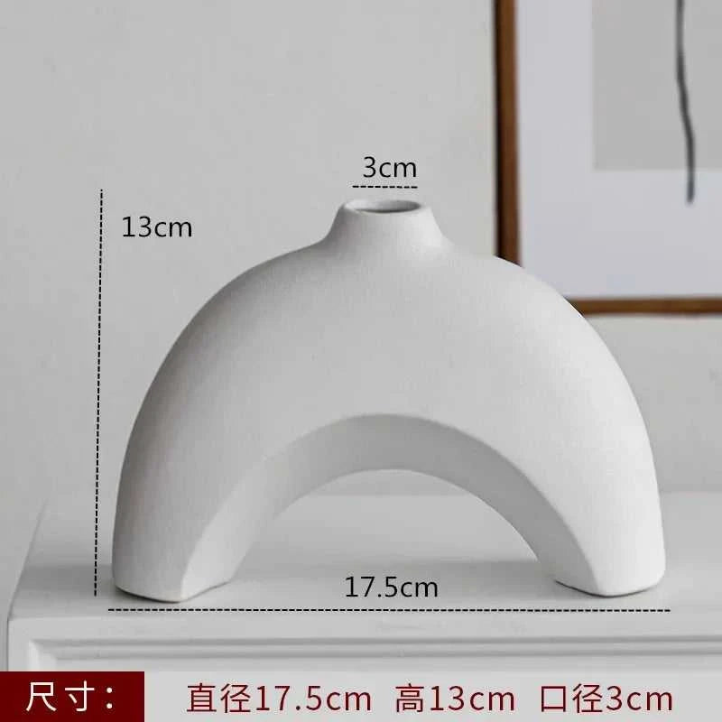 Nordic Decoration Home Flower Vase Black and White Art Ceramic Vase Minimalism Dried Flower Arrangement Accessories B&B Ornament The jack market .AU The jack market .AU Home $ 51 14:200006155#1pcs