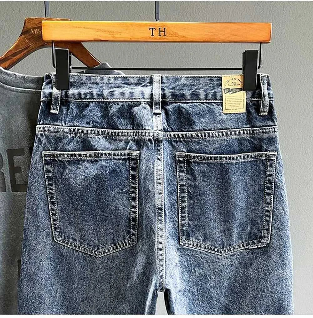 Korean Vintage Loose Tapered Men's Jeans Fashion High Street Drape Harem Pants Youth Hip Hop Streetwear Male Blue Denim Trousers The jack market .AU The jack market .AU Men Fashion $ 53 14:173;200007763:201336100;5:200001014