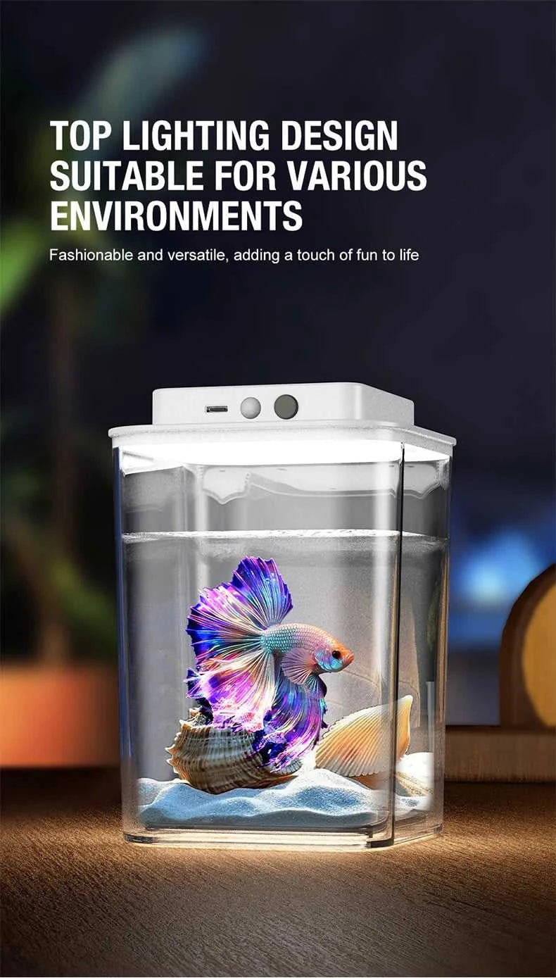 Desktop fish tank, new aquarium, lazy person, no water change, self circulating ecological fish tank, living room, small ecologi The jack market .AU The jack market .AU Fishing Gear $ 34 14:100018786#black
