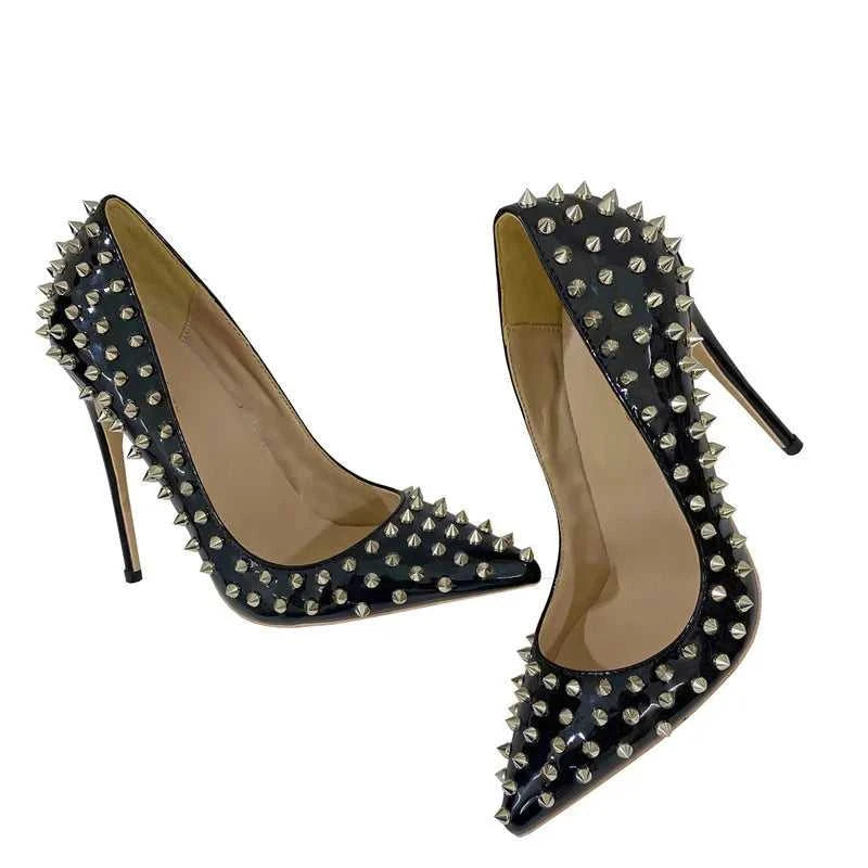 Super Thin Heel 8 10 12CM Sexy All Spikes Rivets Women Pumps Pointed Toe Super High Heels Party Nightclub Fashion Shoes Size 46 The jack market .AU The jack market .AU Step Up Your Style: Trendy Shoes for Every Occasion! $ 117 14:173#As Picture Shown;200000124:100010483