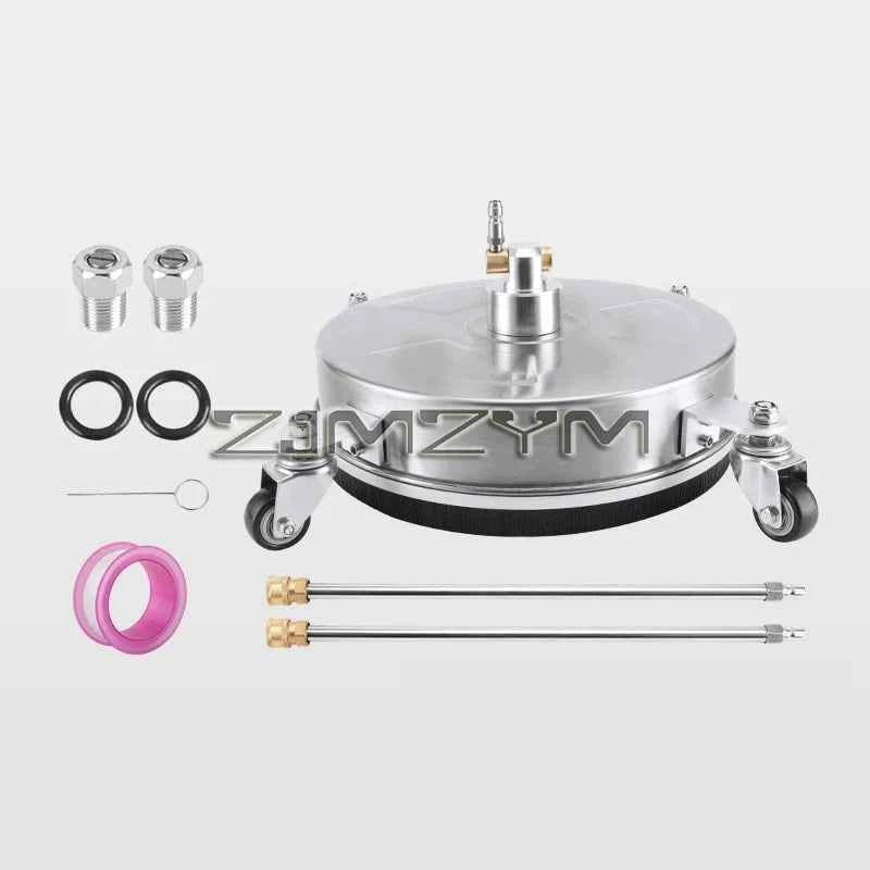 4000psi 13inch High Pressure Floor/Raod Washer Stainless Steel Washing Machine Patio Cleaner 1/4 With 4 Wheels