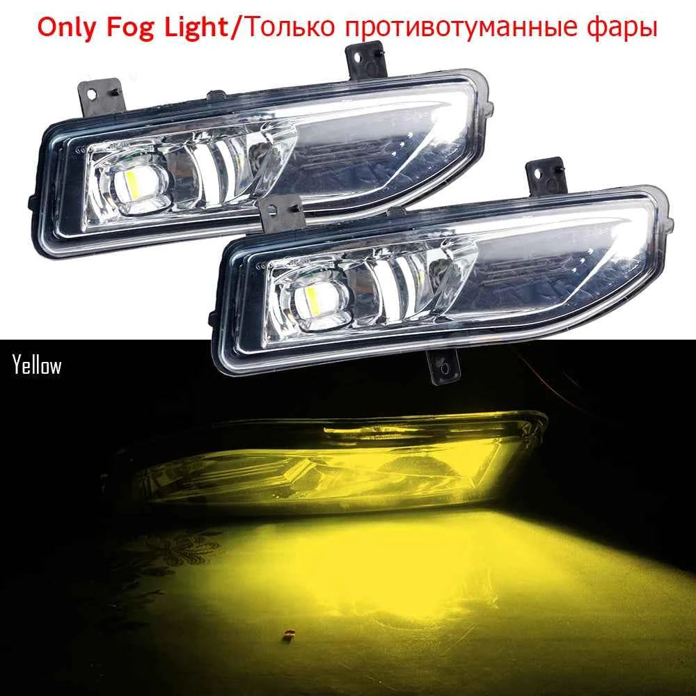 2 Pieces 30W 4000LM Car Passenger + Driver LED Lens Fog Light Assembly H11 For Nissan Versa Sedan 2020 2021 2022 2023 2024 2025