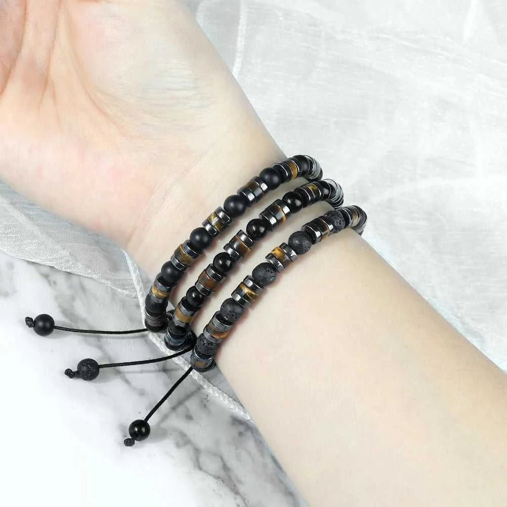 Fashion Hematite Tiger Eye Stone Bracelets Men Natural Matte Black Lave Stone Bangles Women Health Protection Soul Jewelry Gifts The jack market .AU The jack market .AU Jewellery & Chains $ 52 200001034:6145#Bright Black;200007763:201336100