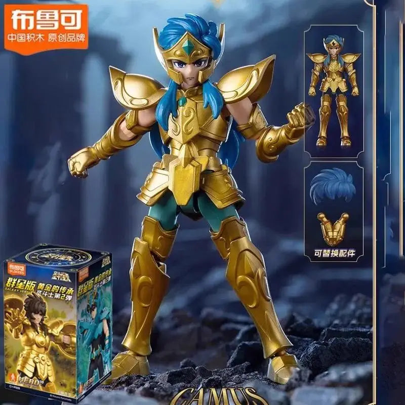 In Stock Blokees Saint Seiya Blind Box Stars 2 Sagittarius Libra Aquarius Assembly Model Animation Peripheral Gift