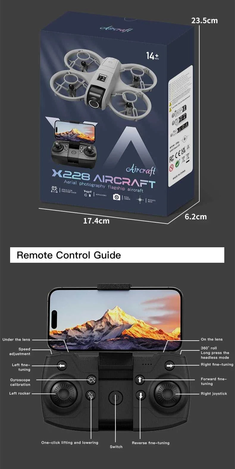 X228 Drone with VR Glasses 4K 2.4G WIFI Positioning Professional HD Aerial RC Plane HD Dual Camera Quadcopter Aerial Drones Toys The jack market .AU The jack market .AU Drones $ 100 14:691#Black-VR version