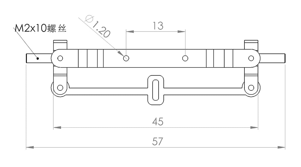 1/32 RC Car Front Middle Rear Bridge DIY Part Metal Gear