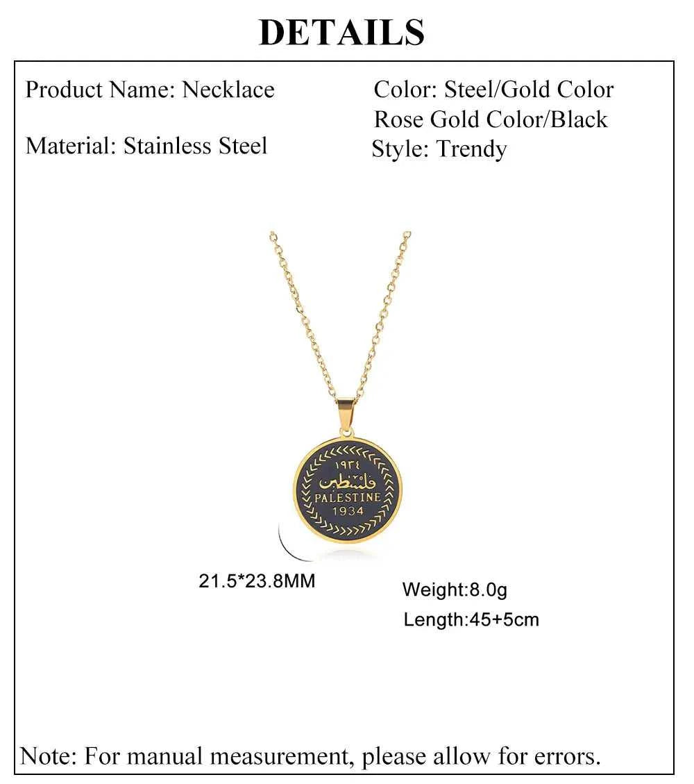 Cazador Vintage Palestine Women's Necklace Men Pendant Choker Necklace Mother Gift Stainless Steel Jewelry 2024 Wholesale The jack market .AU The jack market .AU Jewellery & Chains $ 48 200001034:2604813136#Rose Gold Color