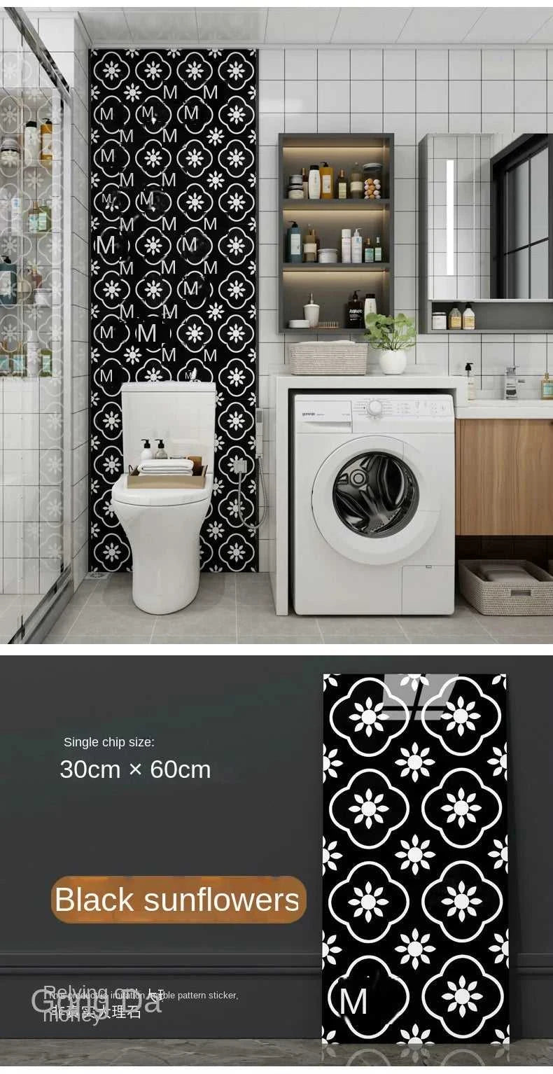 Imitation ceramic tile wall sticker wallpaper self-adhesive bathroom marble sticker self-adhesive background wall wallpaper The jack market .AU The jack market .AU Home $ 113 14:365458#White brick pattern;5:871#30X60CM 20PCS