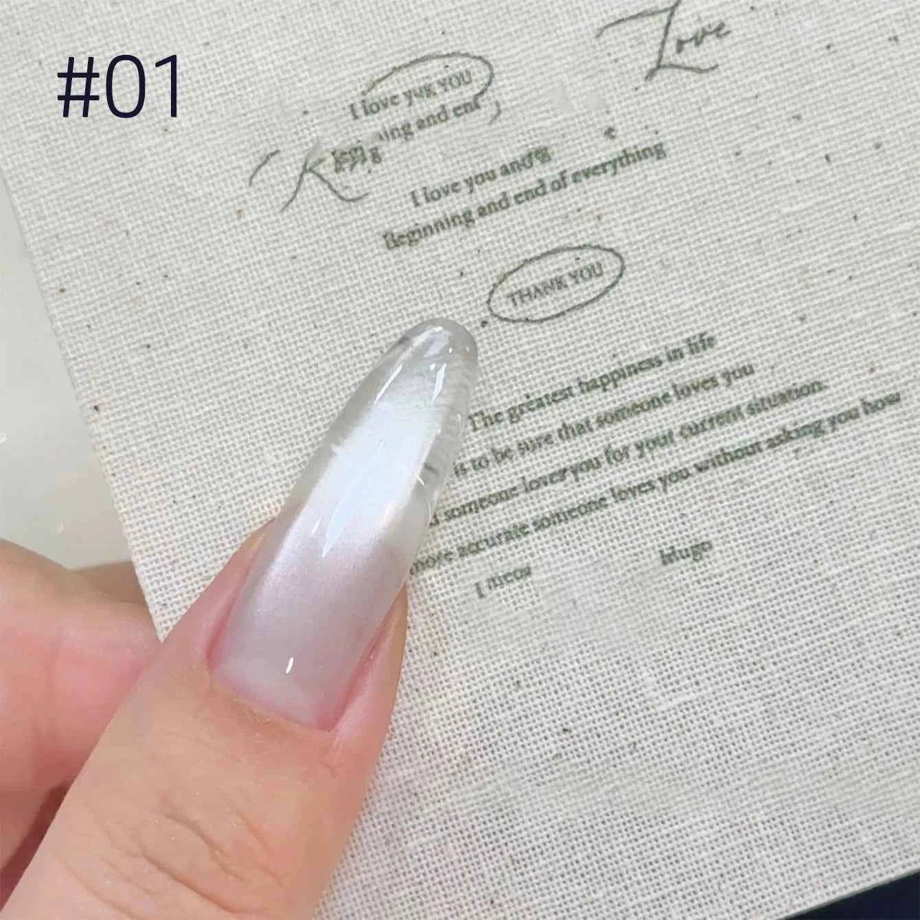 10ML 1-8pcs 2026 New Style Clear Universal White Glass Beads Cat Eye Magnet Gel Nail Polish Suitable For Toe Nails White Nails