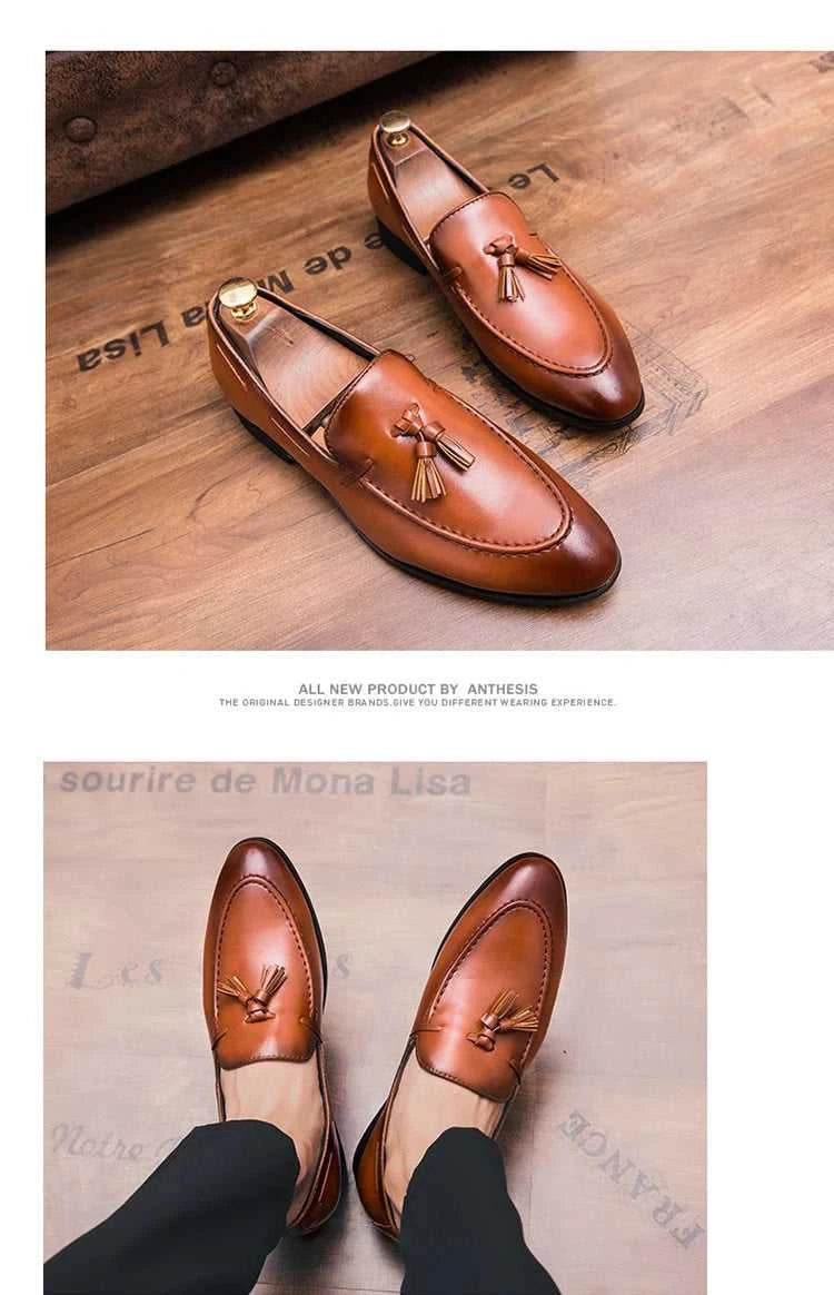 Social Shoe Male High Quality Formal Leather Shoes Men Casual Tassels Business Loafers For Man Dress Shoes Comfortable The jack market .AU The jack market .AU Step Up Your Style: Trendy Shoes for Every Occasion! $ 90 14:193;200000124:100013888