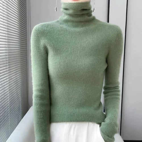 100% Merino Wool Long-sleeved Turtleneck Pullover Women's Autumn Winter Slim Sweater Basic Women's Clothes Cashmere Sweater The jack market .AU The jack market .AU Woman Fashion $ 75 14:1052#black;200007763:201336100;5:4182