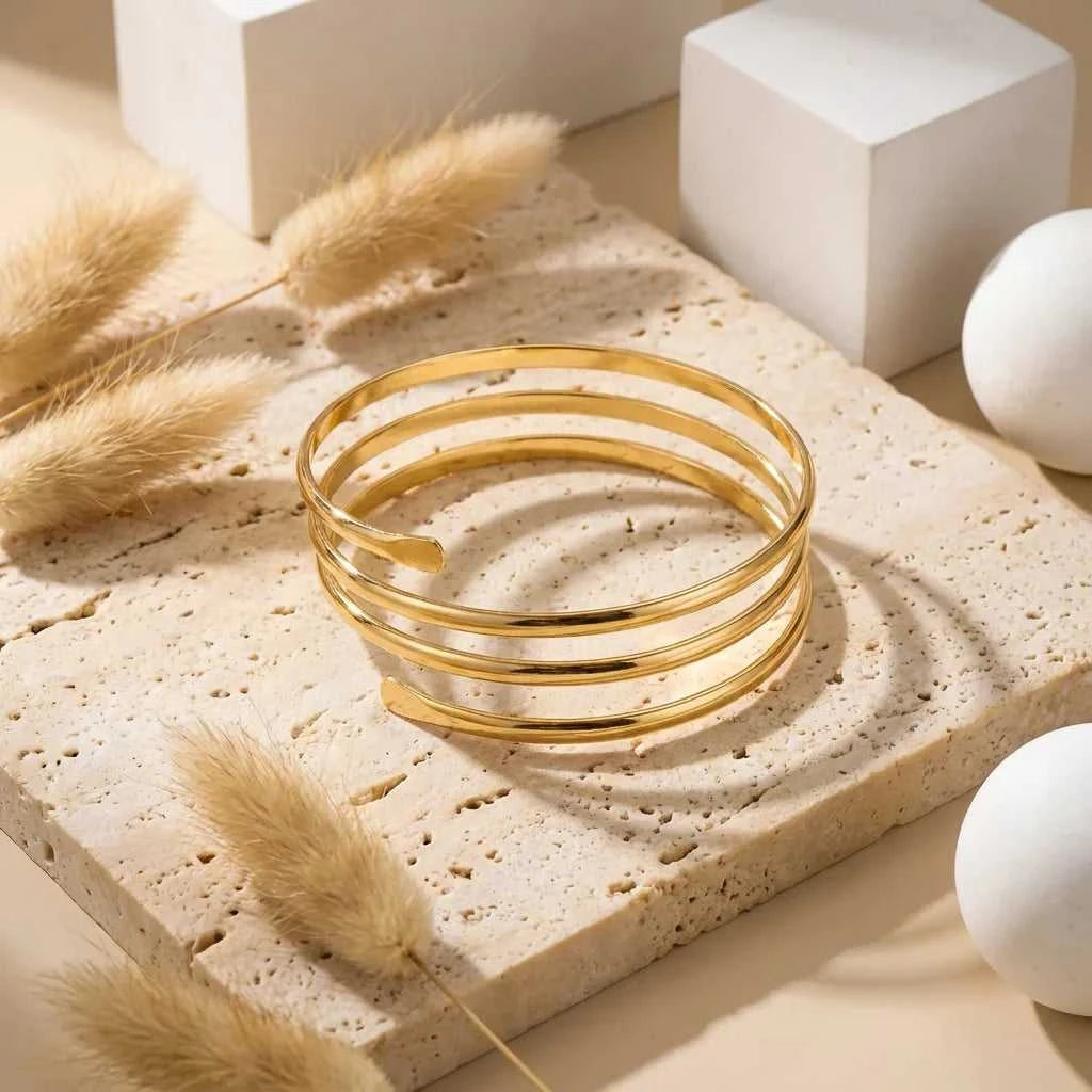 Minimalist Gold Color Spiral Upper Arm Cuff Bracelet for Women Boho Line Geometric Upper Cuff Bracelet Beach Festival Jewelry The jack market .AU The jack market .AU Jewellery & Chains $ 48 200001034:200004862#BR26Y0146