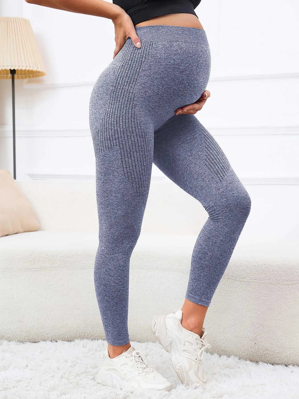 Pregnant Women's Thin Bottoming Pants Spring And Summer New Maternity High Elastic Belly Support Pants The jack market .AU The jack market .AU Mum & Kids: Essential Products for Every Family $ 34 14:200004890#Black-Grey;200000855:361386