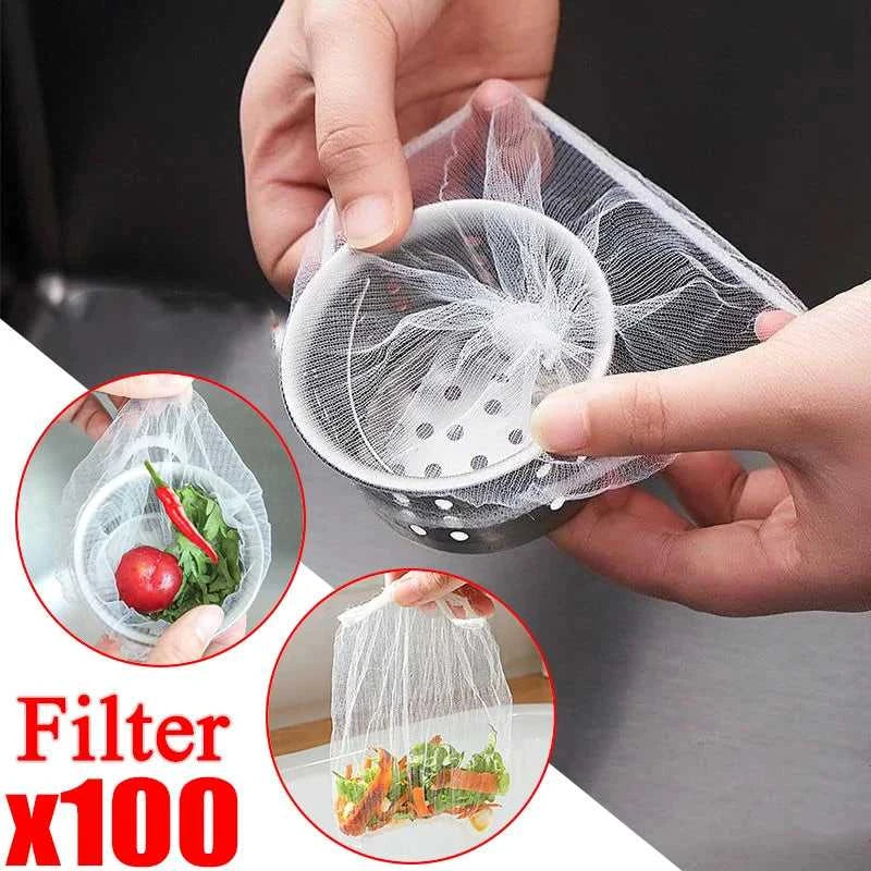 100Pcs Disposable Kitchen Sink Strainer Bags Sewer Drain Anti-blocking Water Filter Shower Hair Rubbish Storage Clean Mesh Bag The jack market .AU The jack market .AU Home $ 49 14:202732816#100Pcs-1Pack