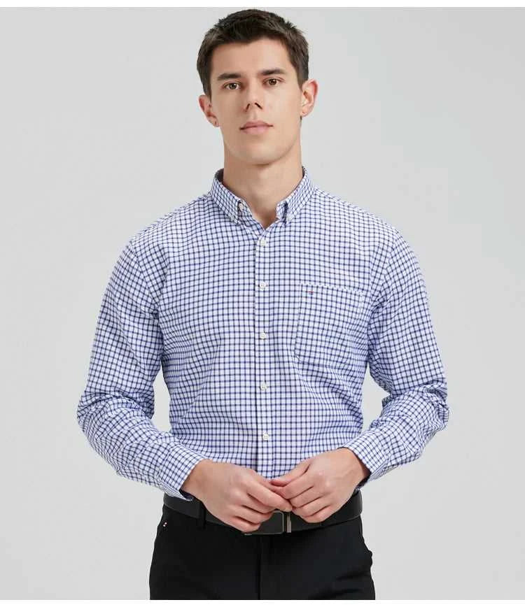 Men's Plaid Oxford Work Casual Button Down Shirts with Pocket Cotton Blend Spring Autumn Long Sleeve Regular Fit Gingham Shirt The jack market .AU The jack market .AU Men Fashion $ 41 14:202520811;5:200000338