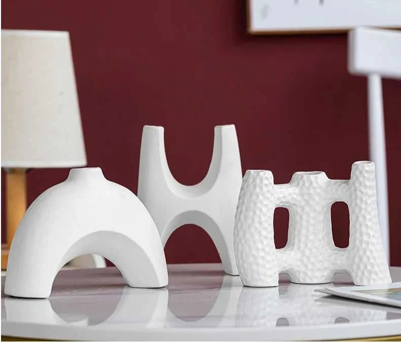 Nordic Decoration Home Flower Vase Black and White Art Ceramic Vase Minimalism Dried Flower Arrangement Accessories B&B Ornament The jack market .AU The jack market .AU Home $ 51 14:200006155#1pcs