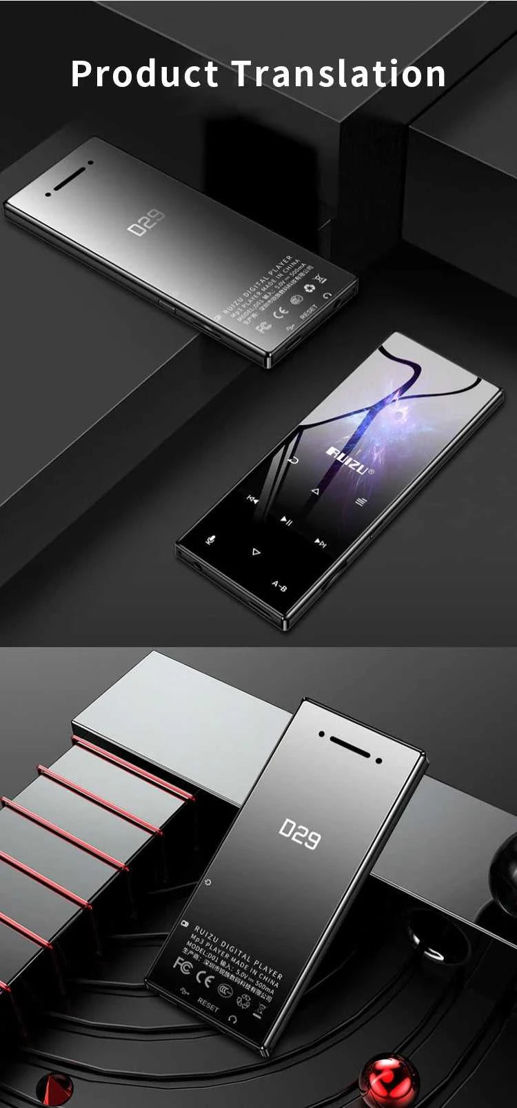 Bluetooth Music MP3 RUIZU D29 MP3 Player Portable Audio 8GB Music Player with Built-in Speaker Support FM,Recording,E-Book The jack market .AU The jack market .AU Accessories Electronics $ 85 14:193#blk;200001303:3860