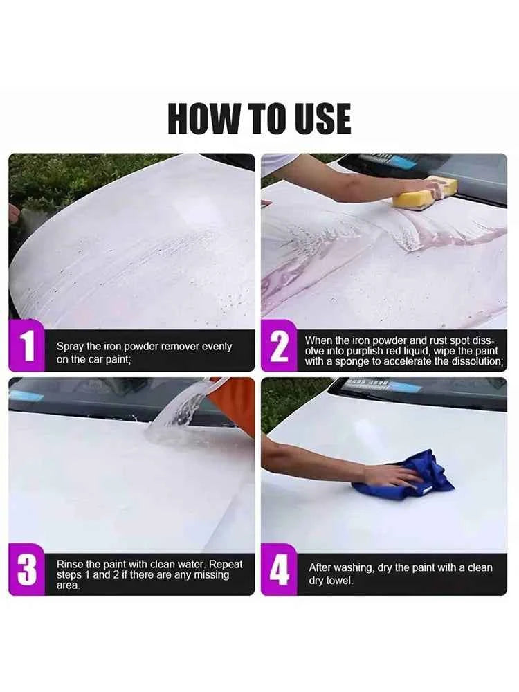 Car Wheels Rim Cleaner Multi Purpose Rust Remover Brake Paint Protect Metal Dust Iron Powder Remover Car Care Chrome Spray