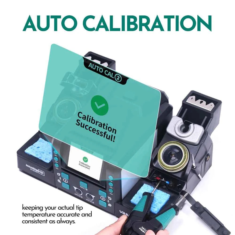 YIHUA 982D-III Precision Tweezers Soldering Iron C210 Station for SMT SMD Micro Component Rework Station with Auto Calibration