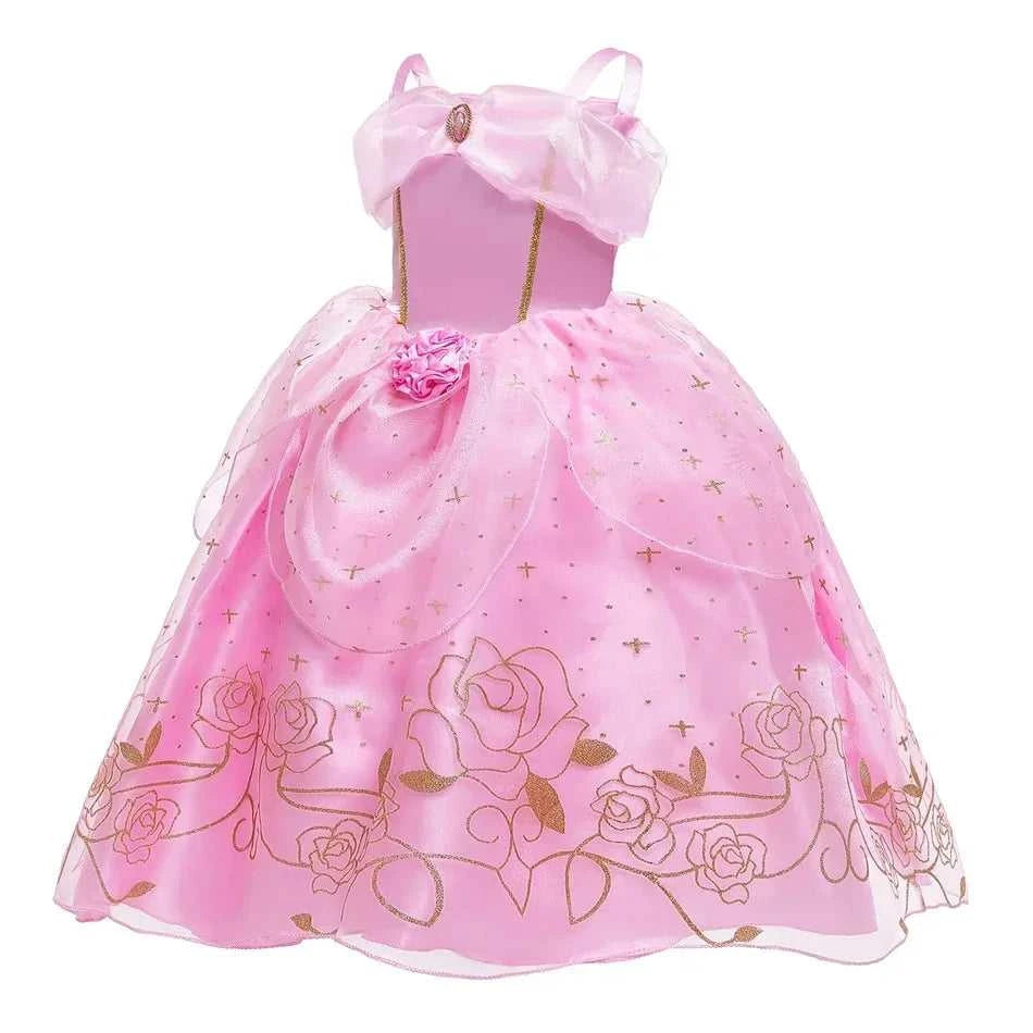 Kid Princess Pink Dress Girl Summer Fancy Party Clothes Children Sleeping Beauty Flower Dresses Christmas Carnival Costume Cloth The jack market .AU The jack market .AU Mum & Kids: Essential Products for Every Family $ 49 14:200001438#Aurora03;200000463:200661901#6-7T (Size 140)