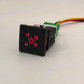 24mm*24mm 1Pc Car Red LED Light DRL Power On Off Music Modified Switch Button With Wire For VW Golf 6 MK6 Jetta 5 MK5 Scirocco